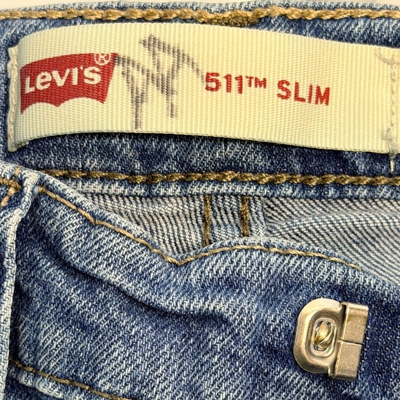 Levi's 511 Slim Kids Blue Jeans Size 12 26x27 - Picture 5 of 5